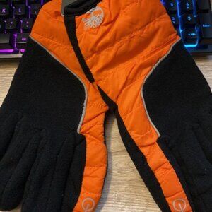 NWT Timberland Midweight Commuter Orange/Black Touch Screen Gloves: Extra Large